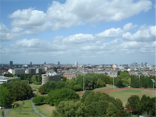 View of Brussels from room 10 F 723 towards the northwest