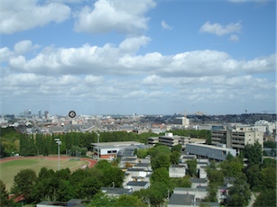View of Brussels from room 10 F 723 towards the north